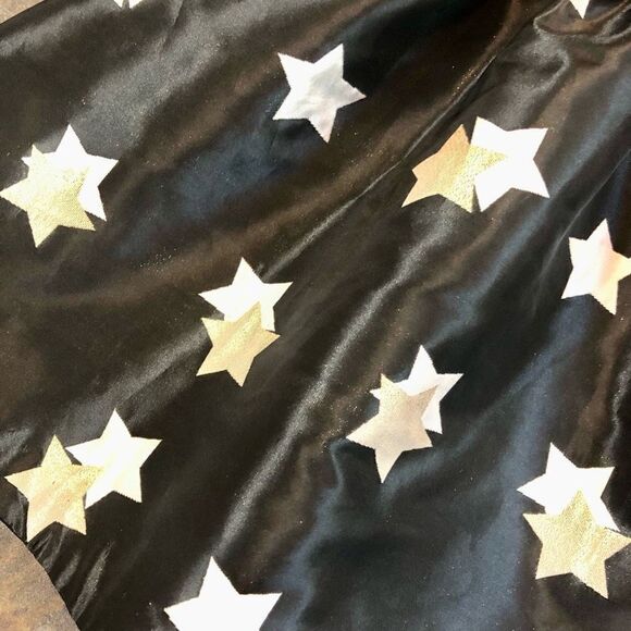 Gymboree Girl’s Black Dress Silver Gold Star with Sparkles Size 5 - Picture 2 of 10